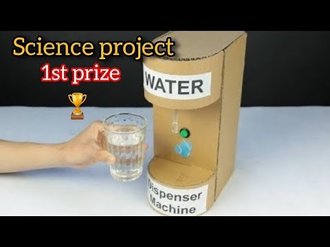 Transforming Waste Bottles into Simple Water Dispenser Machines: School Science Project | DIY Craft