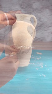 Transform a simple Dollar Tree glass vase into a high-end, Pottery Barn-inspired piece with this DIY! ✨ **Here’s what you’ll need:** - Air-dry clay (Dollar Tree has some too!) - Glue - Water - Joint compound (optional) - Acrylic paint - Baking soda (optional) **Steps:** 1. Start by rolling out your air-dry clay to about ¼ inch thick. Cut strips about 1½ inches wide and glue them onto your vase. 2. Use a bit of water to smooth out the clay and blend any seams. Let it dry completely. 3. Once dry, 