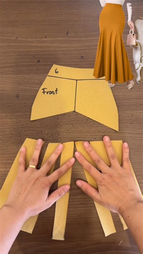 How to design a fishtail skirt #tips #fblifestyle #fasion #sewing #trendingreels | PapaHany