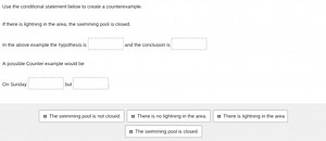 Use the conditional statement below to create a counterexample.... | Filo