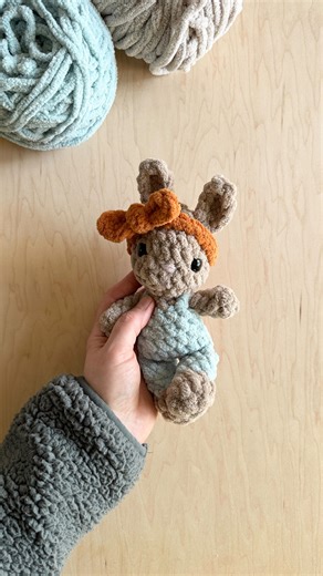 Oak and Marlow | Jocelyn on Instagram: "It’s January 8th and this is my first crochet make for 2026! Anyone else? 😂 This little bunny was the perfect quick make to get me back into it! Baby Beth is included in the Fable Baby Mod pattern- but the full head-to-toe version is coming soon! #wintercrochet #crochetbunny #fablecollection #babybunny"