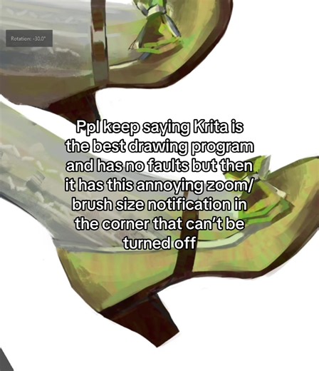 Krita annoying zoom/brush size notification — how to fix