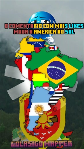 o comentário com mais likes muda a América do Sul #countryballs#geographythroughmaps #geography