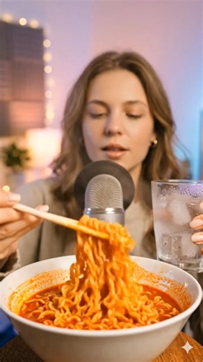 🔥 EXTREME Spicy Ramen vs ICE COLD Water ASMR Challenge 🌶️❄️ #spicyramen #asmr