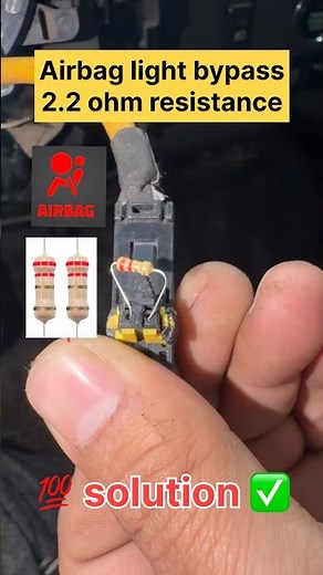 How to bypass airbag light 💯 tips #autoelectrician #automotive #carmaintenance #wiring #airbag