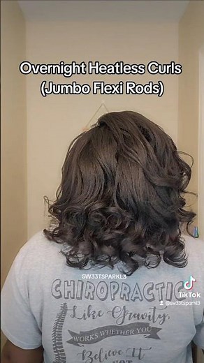 Curls While You Sleep! 🌙✨OVERNIGHT HEATLESS CURLS (FLEXI ROD SET ON RELAXED HAIR)