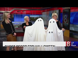 HOME: How to make a tomato cage ghost decoration for Halloween