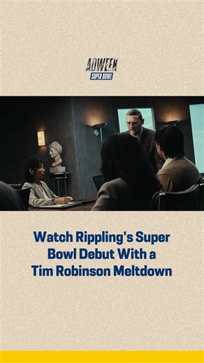 Rippling saw I Think You Should Leave and said, "I gotta figure out how to make money on this thing, it's simply too good!!" In the Super Bowl spot, Tim Robinson plays a would-be corporate mastermind whose grand ambitions are derailed by a cascade of small but maddening operational failures. The commercial serves as the opening chapter in a five-ad campaign starring Robinson, with additional sketches rolling out across streaming, social, and linear TV throughout the year. Agency: Tombras Read mo
