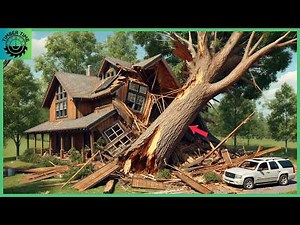 Extreme Idiots Tree Felling Fails with Chainsaw Compilation | Dangerous Tree Falling On Houses #1