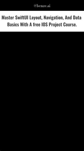 ⌬ AI on Instagram: "SwiftUI in 4 Hours🚀 This beginner‑friendly course teaches SwiftUI, Xcode, and Swift basics by walking through a real movie‑browsing app so you can ship your first iOS app fast. 👨‍💻🎓 #ai #opensource #coding #startup #openai #apple #python #software #reelsi̇nstagram"