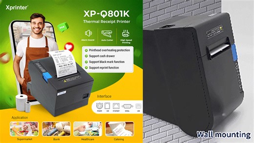 #Xprinter XP-Q801K: From Counter Chaos to Wall-Mounted Wins 🧩 XP-Q801K is the fix: Wall-Mount Magic → Tuck it away, free up space for your coffee machine/register. No More Oops Moments → Anti-missed order tech locks in every receipt. Connect Any Way → USB/LAN/Bluetooth—hook to POS, tablet, etc. Speedy AF → 300mm/s prints, so lines move fast. Cafes, retail, healthcare—this printer turns chaos to calm. 🚀 Contact our printing experts for more info: overseas@xprinternet Or visit our official websi