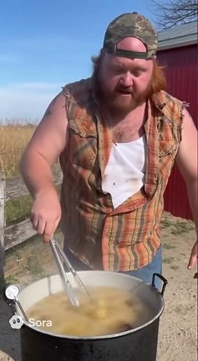 Deep frying raccoon gone wrong #funny