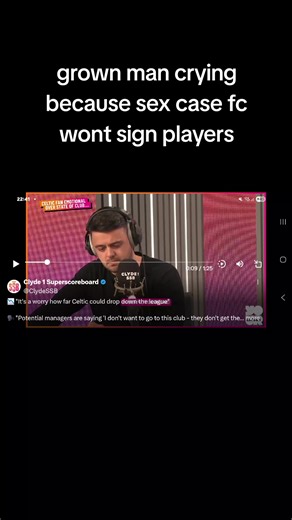 celtic fan crying on radio #rangersfc #scottish #celtic #trending