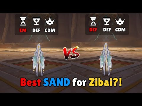EM or DEF%?! BEST Sands for Zibai | Damage Comparison – Genshin Impact