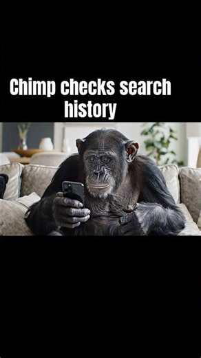 Chimp Checks Search History & REGRETS It 😳📱 #shorts #chimp #viral