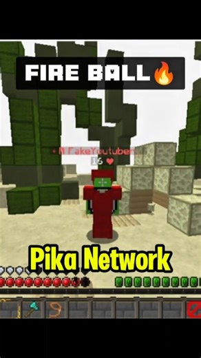 Pika Network Fireball Fight🔥👀 #trending #minecraft #shorts #pikanetwork #minigames #gaming #views