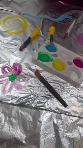 A simple mark making activity #painting #paintingart #markmaking #eyfs #foryoupage #fypシ