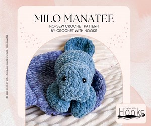 Milo Manatee Crochet Pattern, No-sew Amigurumi (digital Download) - Etsy