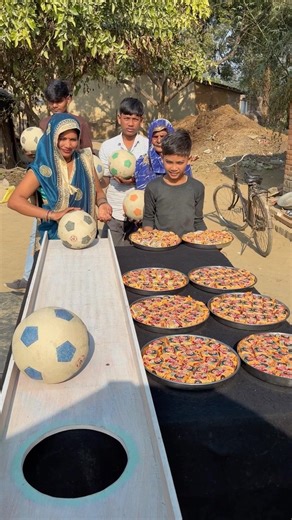 Nice Challenge Football Roll Throw Inside Hole Vs Parle G Challenge