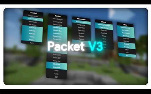 Packet V3 Trailer - The Best Minecraft: Bedrock Hacked Client (1.20.81)