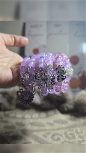 Lavender Glass Beads shining in every style 🫶✨️ | #beads #bracelet #aesthetic #diy #haseen #shorts