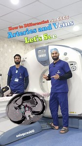 Artery or vein? 🤔 CT Contrast makes it simple! Understand how arterial phase and venous phase help you differentiate blood vessels in CCT 🔍🩸 In this reel, I’ve explained an easy and practical way to differentiate arteries and veins on Contrast-Enhanced CT (CCT): 🔹 Arterial phase → Only arteries enhance 🔹 Venous phase → Both arteries and veins enhance 👉 Simply remember: • Vessels connected to the AORTA = Arteries • Vessels draining into IVC / SVC = Veins A must-know concept for radiology st