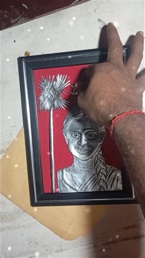 Aluminium embossing #art #jaffna #how to make realistic aluminium embossing