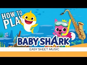 Tenor Saxophone "Baby Shark" EASY Sheet Music