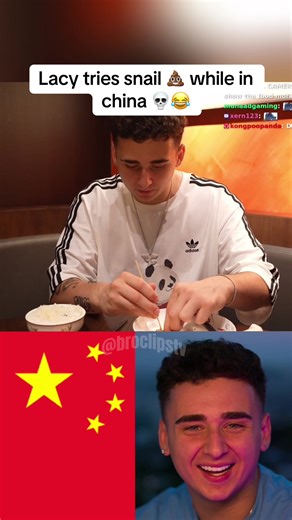 Lacy tries snail 💩 while in china 💀😂 #lacy @Lacy #china #fyp | Snail