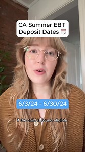 2.4K views | California just announced that Summer EBT benefits will...