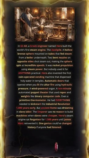 Ancient Rome Ignored This Genius Who Built First Steam Power