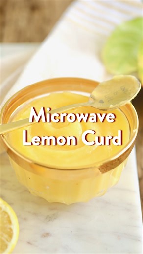 If you’ve ever made lemon curd, you know it can be tedious. With this microwave lemon curd recipe, I'll have you making lemon curd from scratch in 4 minutes! https://www.biggerbolderbaking.com/microwave-lemon-curd-recipe/ | Bigger Bolder Baking