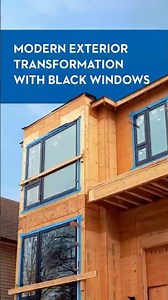 Modern Exterior Transformation with Black Windows