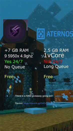 free Minecraft hosting 7 gb ram 24/7 online 🥵 #trending #minecrafthosting #minecraftserver #aternos
