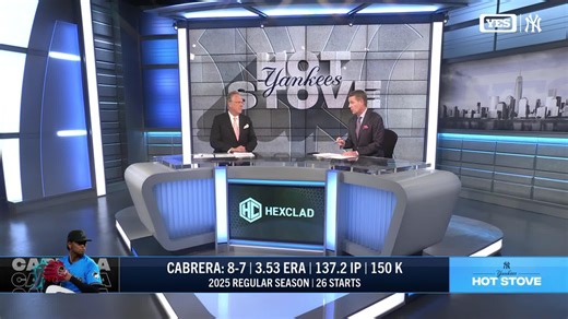 Will Edward Cabrera be wearing pinstripes next season? Michael Kay and Jack Curry discuss the possibility of the right-handed pitcher ending up in the Bronx. Watch LIVE: signup.gothamsports.com | YES Network