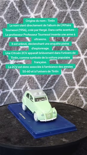 Citroën 2CV l'affaire tournesol . À l'échelle 1/43. #diecast #citroen #2cv #tintin #altaya