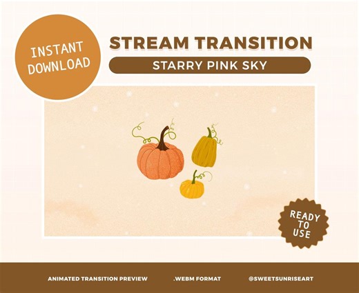 Pumpkin Fall Stinger Transition | Twitch OBS Transition Streamlab Transition Overlay | Animated Video | Simple Minimal Dynamic | Instant - Etsy