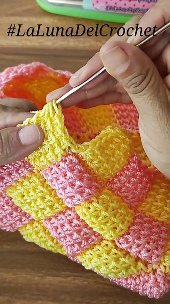Punto Entrelac Crochet Tutorial | La Luna del Crochet