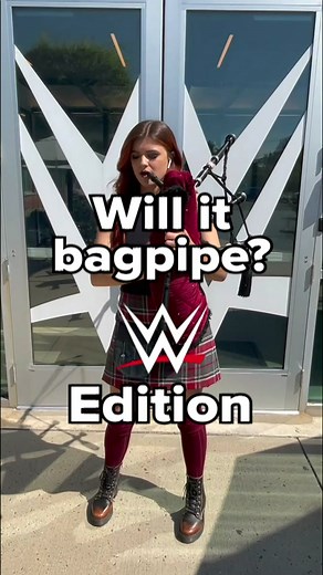 How does #WWE Superstar entrance music sound on the bagpipes? 🎶 @piper.ally helped us find out!
