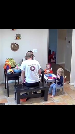 A shorter version. I love parenting with my best friend, especially in these moments 😂 Disclaimer because everyone is asking: - This is abnormal behavior for my 3 year old, girl just really let those intrusive thoughts take over 😂 - She was done with her dinner - This was a first time offense - She was only there for 3 minutes - She was met with love both physical and emotional after she gave a real apology to her dad