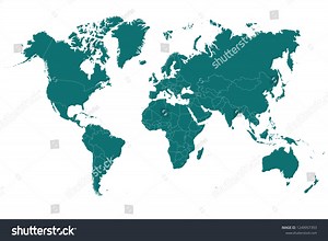 Political World Map Vector Green Illustration Stock Vector (Royalty Free) 1249957393 | Shutterstock