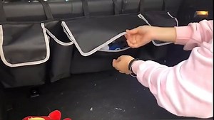 Car Trunk Organizer, Hanging Seat Back Storage Backseat Organizer Storage Pocket with 4 Large Storage Bag for Car SUV Truck MPV