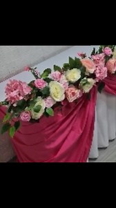 Floral scallop table decoration table skirting ideas #reelsvideoシ #ReelsTutorial #decoration #anyoccassion #DIY #tabledecor | Jasmin Diy