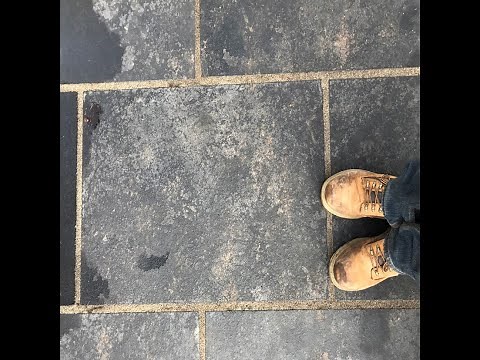 Resin Grout Residue Removal from patios and paved surfaces including porcelain with NCC Streetscape