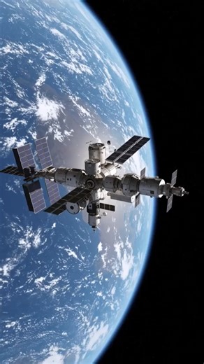 International Space Station Orbiting Earth! 🌍🚀 #NASA #space #spaceexploration #SpaceTech #innovation #Space #starship | Space Facts