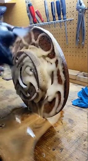 Satisfying Rust Removal on a Salvaged Brake Rotor | Complete Metal Restoration