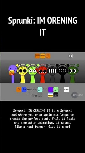 SPRUNKI: IM ORENING IT