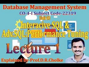 Unit 03 Interactive SQL & Adv. SQL: Performance Tuning_01