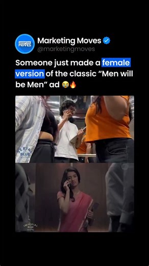 Marketing Moves - Campaigns, News & Insights on Instagram: "WHEN CLASSIC ADS GET A MODERN TWIST The iconic “Men will be Men” ad just got a female version and it’s pure marketing genius. A perfect blend of nostalgia, gender commentary, and smart storytelling. Follow 👉 @marketingmoves for more creative ad insights & brand breakdowns. marketingmoves, adstrategy, brandstorytelling, femalemarketing, adcampaign, digitalmarketing, brandinnovation, viralads"