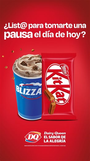 🍫✨ ¡Es hora de tener un momento con DQ®! La nueva colaboración de Dairy Queen® y KitKat® llegó para hacer tu día más dulce 😍. #dairyqueen | Dairy Queen